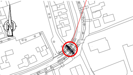 Plattegrond Wervershoof waar de duiker wordt vervangen